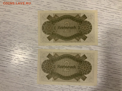 Германия 2 рейхсмарки 1939 UNC номера к ряду до18.04 в 22:00 - 37DEE89E-0649-4123-8579-02BA3535A834