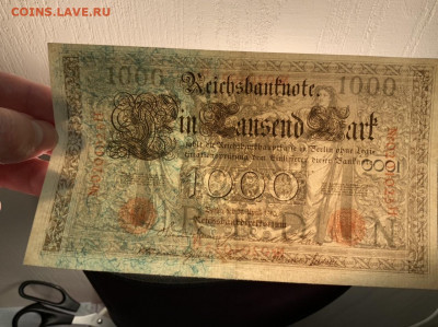 Германская Империя 1000 марок 1910 UNC до 18.04 в 22:00 - B69412A0-73A3-45D3-9FAB-2491766F3B4B