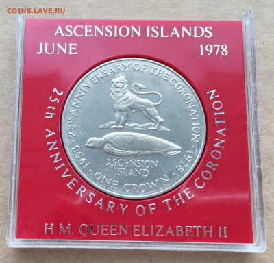 Крона Шайба Остров Вознесения 25 пенсов 1978 Лев Черепаха - IMG_0862.JPG