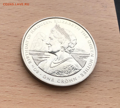Крона Шайба Гибралтар 1 крона 1980 80 лет юбилей королевы - IMG_0961.JPG