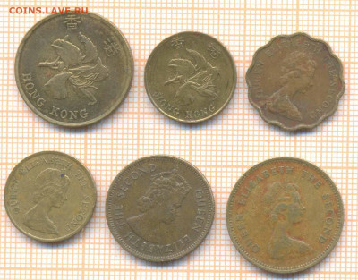 Гонконг 6 монет, до 20.04.2020 г. 22.00 по Москве - Гонконг 6 монет 625