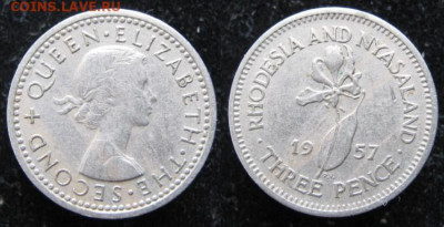 Брит Родезия и Ньясаленд 3 пенса 1957 до 20-04-20 в 22:00 - 6 12 Брит Родезия и Ньясаленд 3 пенса 1957   120-ak5-н152