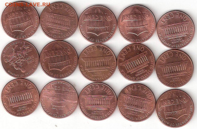 США: 1цент - 15шт разные 2 - 1цент США-15шт А 2