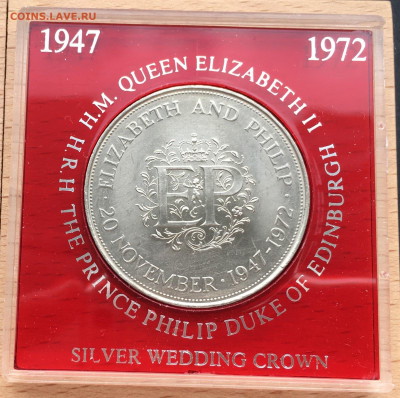 Крона Шайба Великобритания 25 пенсов 1972 Королевская свадьб - IMG_0942.JPG
