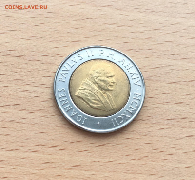 биметалл Ватикан 500 лир 1992 UNC - IMG_0450.JPG