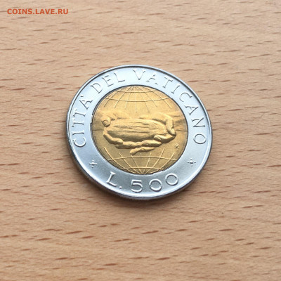 биметалл Ватикан 500 лир 1992 UNC - IMG_0446.JPG