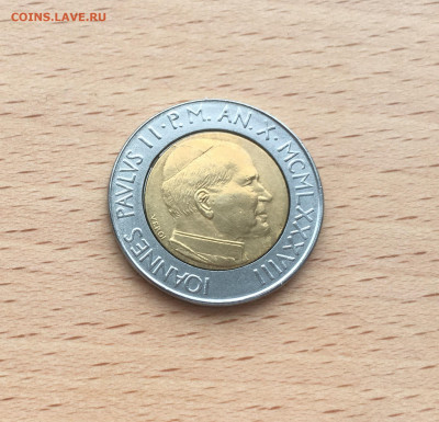 биметалл Ватикан 500 лир 1988 UNC - IMG_0512.JPG