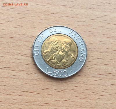 биметалл Ватикан 500 лир 1988 UNC - IMG_0508.JPG