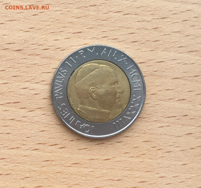 биметалл Ватикан 500 лир 1988 UNC - IMG_0510.JPG