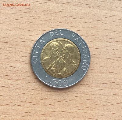 биметалл Ватикан 500 лир 1988 UNC - IMG_0506.JPG