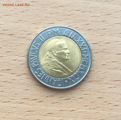 биметалл Ватикан 500 лир 1999 UNC - IMG_0552.JPG