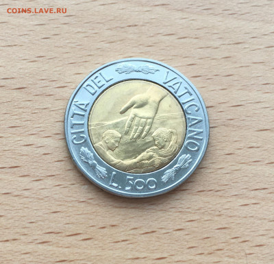 биметалл Ватикан 500 лир 1999 UNC - IMG_0548.JPG
