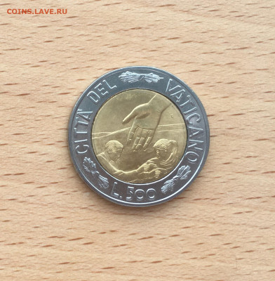 биметалл Ватикан 500 лир 1999 UNC - IMG_0545.JPG