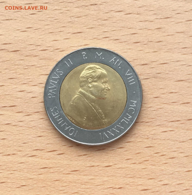биметалл Ватикан 500 лир 1986 UNC Иисус Христос и Дева Мария - IMG_0471.JPG