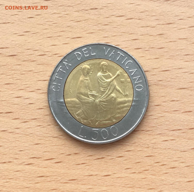 биметалл Ватикан 500 лир 1986 UNC Иисус Христос и Дева Мария - IMG_0467.JPG