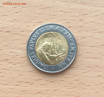 биметалл Ватикан 500 лир 2000 - IMG_0562.JPG
