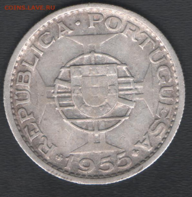 Ангола 10 эскудо 1955 до 19.04.2020 21.00 мск - Ангола 10эскудо55 р