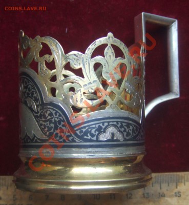 ПОСТАКАННИК.СЕРЕБРО.РЕЗЬБА.ЧЕРНЬ.875пр.91.6гр. - подст-1