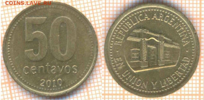 Аргентина 50 сентаво 2010 г., до 21.04.2020 г. 22.00 по Моск - Аргентина 50 сентаво 2010 628