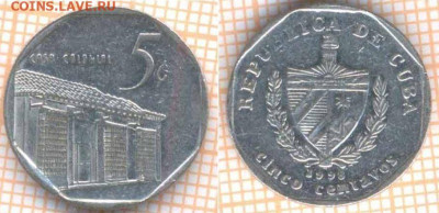 Куба 5 сентаво 1998 г., до 22.04.2020 г. 22.00 по Москве - Куба 5 сентаво 1998  7224