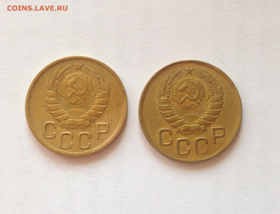 3 копейки 1946г. -2 шт(разные) , до 22.04.20г. - 346-5