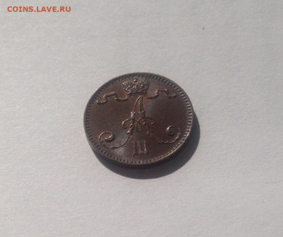 1 пенни Русская Финляндия 1892г., шт.блеск ,  до 23.04.20г. - 1p1892-4