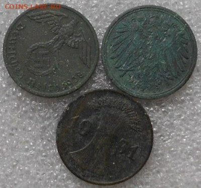 1 пфенинг, 3шт. 1906, 31, 38гг. До 19.04.2020г. - Изображение 5051
