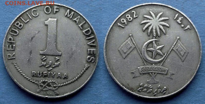 Мальдивы - 1 руфия 1982 года до 23.04 - Мальдивы 1 руфия, 1982