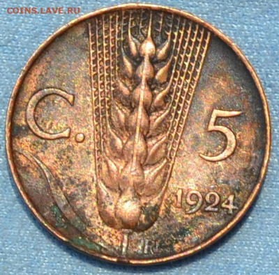 Италия 5 чентезимо 1924. 20. 04. 2020 в 22 часа 00. - DSC_0505.JPG