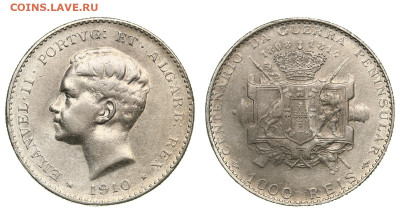 Португалия 1000 рейс 1910 - 10000 рейс
