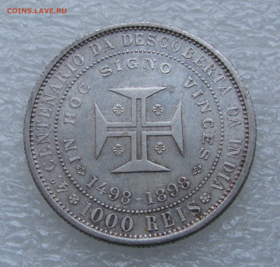 Португалия. Карлуш I. 1000 РЕЙСОВ 1898 года. BUNC. - 1000Р1898 (5).JPG