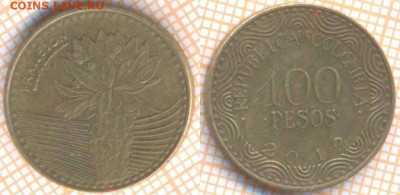 Колумбия 100 песо 2012 г., до 25.04.2020 г. 22.00 по Москве - Колумбия 100 песо 2012 686