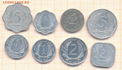 Восточные Карибы 8 монет, до 25.04.2020 г. 22.00 по Москве - Восточные Карибы 8 монет 689