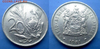 ЮАР - 20 центов 1981 года (Флора) до 25.04 - ЮАР 20 центов, 1981