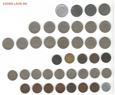 Мелочь (1-5-10 пфеннигов) Германии с 1874 по 1935. По фиксу. - Германия с 1871 А