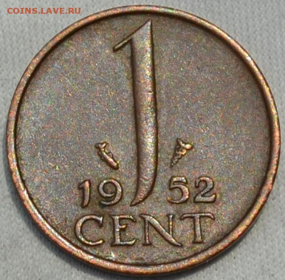 Нидерланды 1 цент 1950 ; 1952. 22. 04. 2020 в 22 - 00. - DSC_0517.JPG