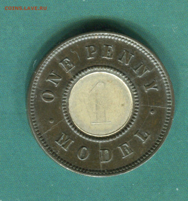 биметалл Великобритания Англия 1 модел пенни 1844 Model Penn - s-l16001