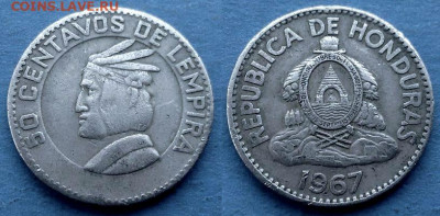 Гондурас - 50 сентаво 1967 года до 25.04 - Гондурас 50 сентаво, 1967