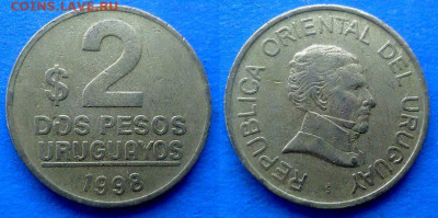 Уругвай - 2 песо 1998 года до 25.04 - Уругвай 2 песо, 1998