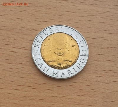 биметалл Сан Марино 500 лир 1996 Гегель - IMG_0081.JPG