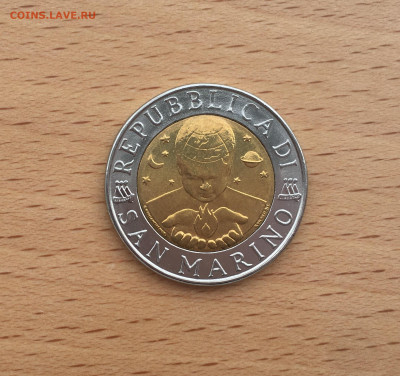 биметалл Сан Марино 500 лир 1996 Гегель - IMG_0078.JPG