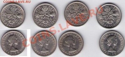 >L< Англия 4 х 6 пенсов 1963-7  до 04.09.11 22:00 - Ан1рх4