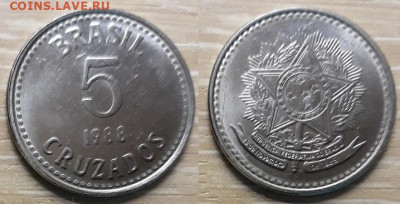 Бразилия 5 крузадо  1988 28.04.20   22.00 - 20200415_210603