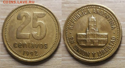 Аргентина 25 сентаво 1992 28.04.20   22.00 - 20200415_210741