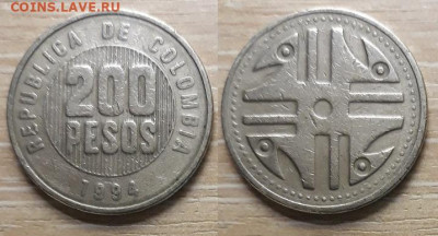 Колумбия 200 песо 1994 28.04.20   22.00 - 20200415_211850
