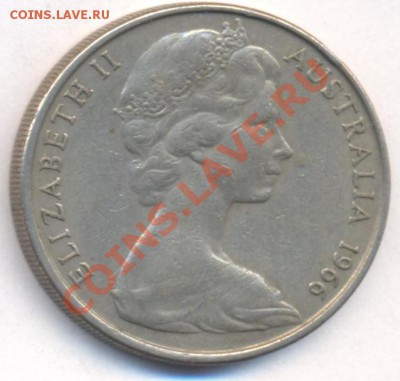 Австралия 20 пенсов 1966 г.До 1.09.11 г. 21-00 МСК. - Австралия