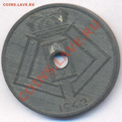 Бельгия 25 сантимов 1942 г. Цинк. До 1.09.11 г. 21-00 МСК. - Бельгия.1