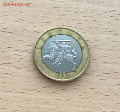 биметалл Литва 2 лита 1999 Рыцарь - IMG_0386.JPG