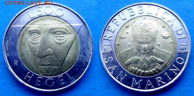 Сан-Марино - 500 лир 1996 года (БИМ) до 30.04 - Сан-Марино 500 лир, 1996