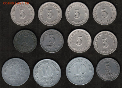 Монеты Германской империи - 12 штук (1900-1921 год) - CCI24042020_00000